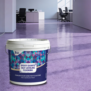 Revêtement liquide autolissant époxy résistant aux intempéries et au soleil, couleur sable, pour applications extérieures publiques, application au pinceau - Product Image 1