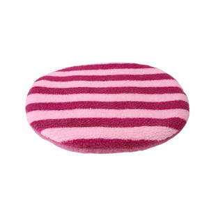 แผ่นรองนอนอุ่นลายทางทรงกลมสำหรับสุนัขและแมว หนานุ่ม ใช้ได้สองด้าน - Product Image 5