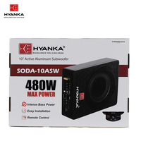 Subwoofer de voiture HYANKA SODA-10ASW OEM ODM 10 pouces sous le siège avec amplificateur actif 100W RMS, haut-parleurs de voiture, haut-parleurs audio pour voiture