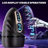 Automatischer Masturbator für Männer mit Tiefenklopf-Funktion, Zungenleck- und Heizfunktion, Silikon-Vibrator Sexspielzeug