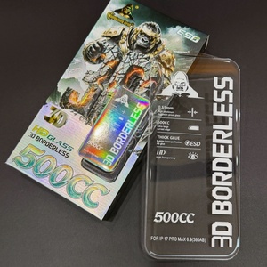 Protector de Pantalla de Vidrio Templado Negro ESD <span class=keywords><strong>King</strong></span> <span class=keywords><strong>Kong</strong></span> 500CC HD 3D Sin Bordes con Adhesivo Completo para iPhone 17 <span class=keywords><strong>Pro</strong></span> Max 18 16 - Product Image 4