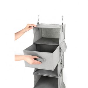 6-Shelf Hanging Closet Organizer, Hanging <b>Storage</b> Organizer with 3 Removable <b>Drawers</b> & Side Pockets, Hanging Shelves <b>for</b> Closet - Product Image 6