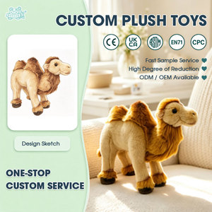 Peluche chameau, chameau en peluche doux avec bosse, peluche animal de la savane pour l'apprentissage et le jeu des enfants, usine OEM de peluches personnalisées - Product Image 1
