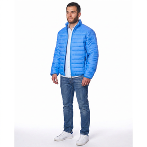 Meilleur prix – Nouvelle veste d'hiver matelassée pour homme, style formel, qualité durable, étiquette personnalisée, col montant en toile, fermeture éclair - Product Image 1
