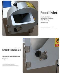 Upgraded Model 801 Dual-Head Multifunctional <b>Vegetable</b> <b>Cutter</b> 220V Stainless Steel Slicing Dicing Machine 140KG 116x53x120cm - Product Image 5