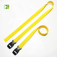 Sangle de fixation à boucle rapide en plastique jaune clair de 1 pouce avec logo personnalisé pour bagages