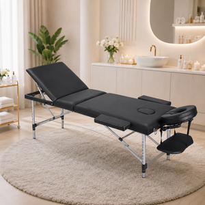 MEDIGE 3-Teilige Verstellbare Kosmetikliege Faltbare Massageliege für Augenbrauen- und Wimpernbehandlungen Spa Hotel und Schlafzimmer - Product Image 2