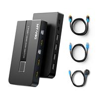 Commutateur KVM USB 4K 60Hz 1 Port + 2 Câbles MT-VIKI Boîtier Sélecteur KVM 2x1 pour Ordinateur de Bureau en Stock
