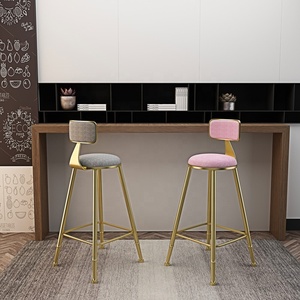 Rose Velvet <span class=keywords><strong>Bar</strong></span> Truy Cập Phân Nhà Hiện Đại Tối Giản Giản Dị Cafe Đồ Nội Thất Vàng Kim Loại Cao <span class=keywords><strong>Bar</strong></span> Phân Để Bán - Product Image 6
