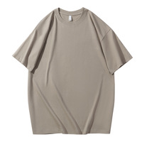 Vente en gros 230G T-shirt à col rond surdimensionné en coton biologique 100% coton pour hommes personnalisable