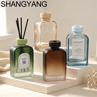 Diffuseur de parfum en verre longue durée 200 ml, personnalisé, de luxe, marron, vide, sans alcool, sans plomb, pour aromathérapie