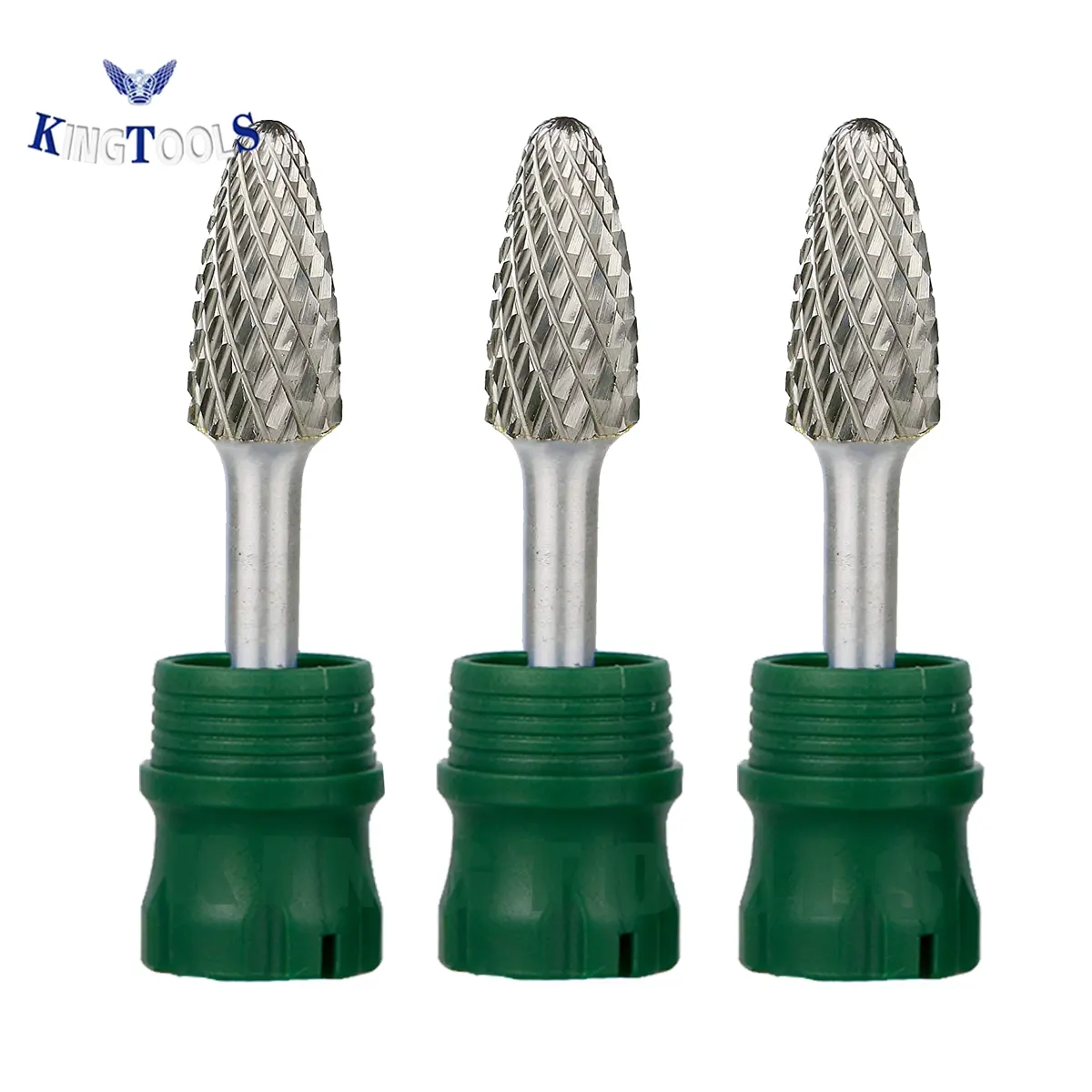 SF-5 Cắt Đôi Hình Dạng Cây Bán Kính Cuối Burrs Tập Tin 1/4 ''Shank 45Mm Chiều Dài Tungsten Carbide Quay Burrs