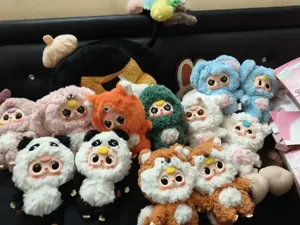 Kawaii Baby Three V3 PVC caja ciega de felpa lindo vinilo cara misteriosa sorpresa figura colección divertida adivinanza muñeca juguete para regalo para - Product Image 6