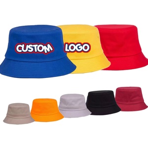 Casquette de seau en coton colorée avec logo brodé personnalisé - Product Image 1