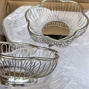 Nordic Light Luxury Iron Lacquer Finish Storage <b>Basket</b> for <b>Bread</b> Vegetable Classic Design Portable Living Room Coffee Table Use - Product Image 3