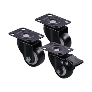 Ruedas giratorias Nrh Nahui de 1.5 y 2 pulgadas con freno y dirección silenciosa para carros de muebles - Product Image 2