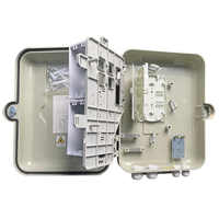Boîtier de distribution optique intérieur/extérieur à 8 cœurs 1-in-2-Out PC + ABS ODF Terminal à fibre optique PLC Splitter Type SC Connector 12V Power