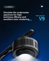 Lampe LED pour récif corallien KASSRAY série V, spectre complet, contrôle WIFI/Bluetooth moderne, pour poissons d'eau de mer, en plastique