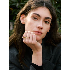 JINYOU 5365, Новое поступление, кольцо с натуральным жемчугом, модное кольцо из нержавеющей стали с покрытием из нержавеющей стали 18K, подарочное ювелирное изделие - Product Image 3