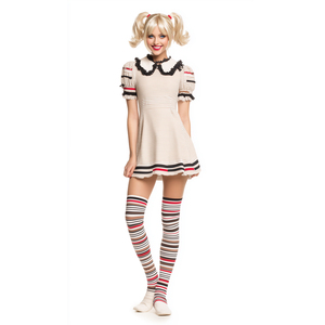 Disfraz <span class=keywords><strong>de</strong></span> Muñeca Espeluznante para Mujer, Kit <span class=keywords><strong>de</strong></span> Disfraz <span class=keywords><strong>de</strong></span> Halloween, Poliéster para Actuaciones en Escenario - Product Image 3