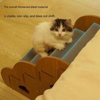 Escalier pour animaux de compagnie rectangulaire en bois moderne de qualité supérieure, 4 marches antidérapantes, échelle d'escalade pour chat, portable pour lit ou canapé haut, mobilier sûr pour animaux de compagnie