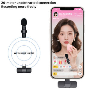 Microphone Lavalier K8 à prix ultra bas pour <span class=keywords><strong>Bluetooth</strong></span> 1 2 Réduction intelligente du bruit cardioïde pour la diffusion en direct en plein air - Product Image 5