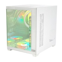 PCOOLING boîtier ouvert Comput Mini Pc accessoires d'ordinateur jeux bureau Super Pc MATX ordinateurs étui Transparent Pc tour ordinateurs de bureau
