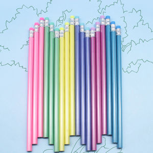 ดินสอ HB แท่งสามเหลี่ยมพร้อมหัวยางลบสำหรับนักเรียนและสำนักงานขายส่ง - Product Image 6