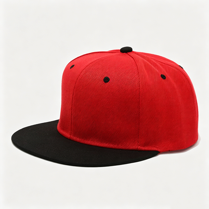 Red with black brim