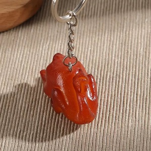 พวงกุญแจอาหารจำลองสุดสร้างสรรค์ ทำจาก PVC อัลลอยด์ ยางนิ่ม ของขวัญรูปหมูตุ๋น ไก่ อาหารจำลองแบบ 3 มิติ - Product Image 6