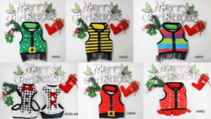 Kingtale Réglable Petit <span class=keywords><strong>Chiot</strong></span> <span class=keywords><strong>Chien</strong></span> Harnais En Maille Gilet avec Noeud <span class=keywords><strong>Papillon</strong></span> Parfait pour la Fête De Mariage De Vacances - Product Image 5