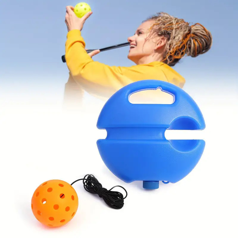 Factory Spot Single Pick Racket Trainer 40-Hole High Elastic PE Hole Ball 7.4cm 40g 10mm Thickness Children's Pickleball