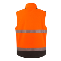 Gilet Softshell pour homme, imperméable, coupe-vent, doublure en microfleece, impression numérique réfléchissante haute visibilité - Équipement de travail par temps froid