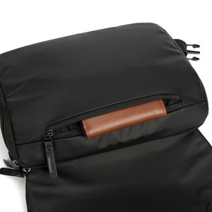 Color Blocking Fashionable Outdoor Sports Leisure Cross-Border New Men's Large-Capacity PU Leather Shoulder Messenger <b>Bag</b> - Product Image 6