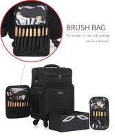 Trousse de maquillage professionnelle en Nylon et néoprène, pochette à cosmétiques, sac de voyage de maquillage, trousse à cosmétiques multifonctionnelle