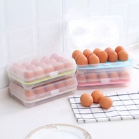Keuken 15 Eierdoos Koelkast Vers Bewaardoos Draagbare Picknick Ei Opbergdoos Plastic En Dienblad Koelkast Opslag