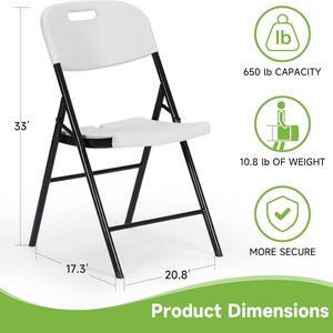<span class=keywords><strong>Location</strong></span> d'usine de chaises pliables bon marché abordables pour réunion en plein air Garden Party en plastique blanc pliables - Product Image 5