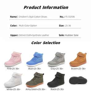 Yoris cálido invierno zapatos descalzos todos los días lluvia nieve minimalista niño <span class=keywords><strong>niñas</strong></span> niños grandes botines de punta ancha - Product Image 2