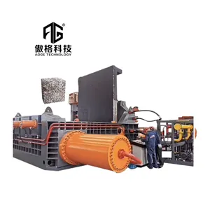 Aoge Automatic Hydraulic compression scrap metal compactor Metal baler