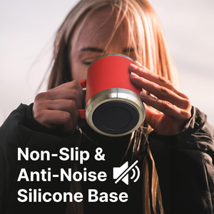 Vente flash : Tasse à café isotherme à double paroi en acier inoxydable 304 rouge de 12 oz avec couvercle anti-fuite sans BPA pour un usage au bureau - Product Image 6