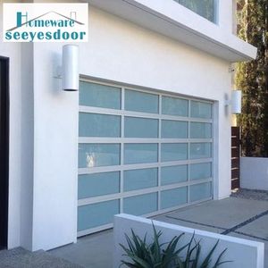 <span class=keywords><strong>Porte</strong></span> d'entrée rouge et bleu, grand cadre en aluminium, double verre et fenêtres en coupe, pour <span class=keywords><strong>garage</strong></span>, avec ouvre-<span class=keywords><strong>porte</strong></span> - Product Image 3