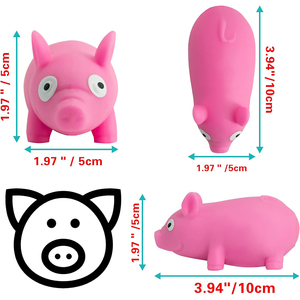 Squishy Stress Piggie Squeeze Funny Pink Pig Toy <b>Rebound</b> Ball PU Material for Unisex - Product Image 2