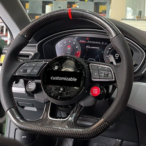 Volante in Carbonio Premium con <span class=keywords><strong>OLED</strong></span> per <span class=keywords><strong>Audi</strong></span> A3 A4L A5 Q5L Q7 A7 Q7 Q8 Q2 Q3 Q5 S3 S4 S5 S6 S7 Stile Racing Compatibile OEM - Product Image 2