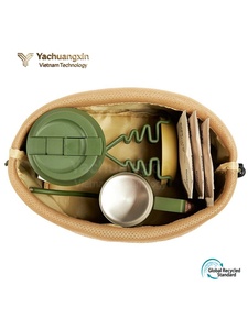 Sac de rangement en maille avec cordon de serrage, vert olive, léger, pour équipement de randonnée et d'extérieur - Product Image 4