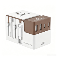Foxcan 70W Chargeur rapide Adaptateur de voyage universel avec prise USB et prise de type C Logo personnalisé Courant nominal 10A