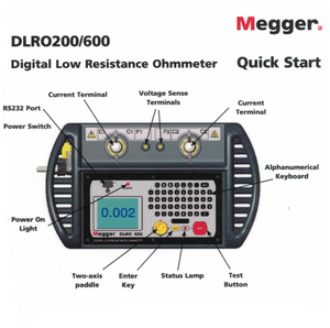 เครื่องวัดความต้านทานขนาดเล็ก Megger DLRO200 - เครื่องทดสอบความต้านทานต่ำ - นำเข้าจากสหราชอาณาจักร พร้อมกำลังไฟ 200A - Product Image 3