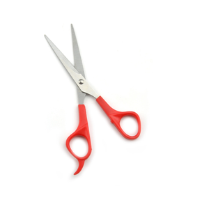 Juego de Tijeras de Peluquería de Acero Inoxidable de Alta Calidad Personalizadas ASAP, Hechas a Mano, con Mango de Plástico Rojo, Sostenibles, 100g - Product Image 1