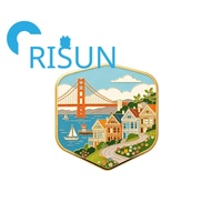 Personnalisé Californie San Francisco CA Souvenirs Pin Aimant San Francisco SF Golden Gate Bridge Paysage Émail Épinglette Badge