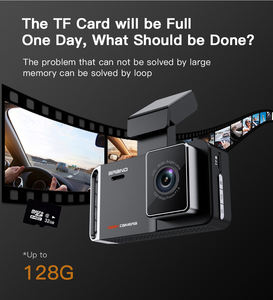 <span class=keywords><strong>Koogle</strong></span> A8 4K Car Black Box Enregistreur vidéo GPS Caméra de bord avec vision nocturne et vue arrière Couleur noire - Product Image 6