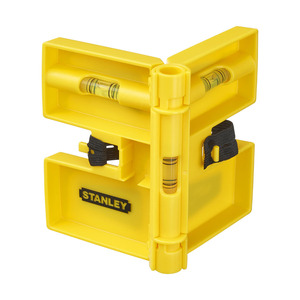 Nivel de esquina Stanley de 90 grados de plástico con burbujas de nivel para una alineación precisa - Product Image 1